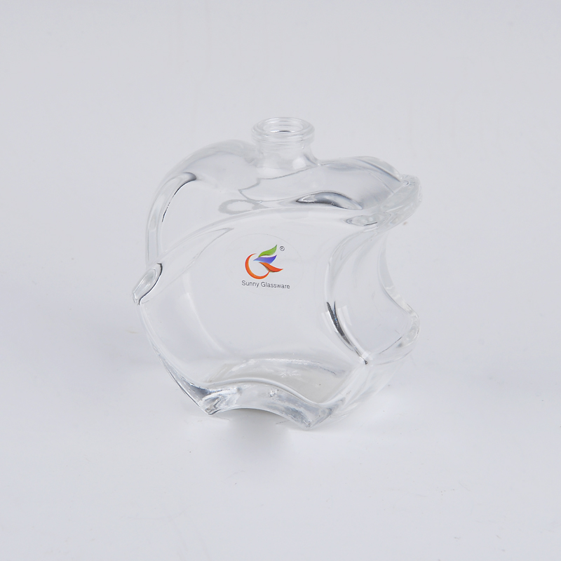 apple shape glass perfume bottle