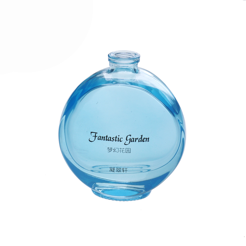 cor azul frasco de perfume