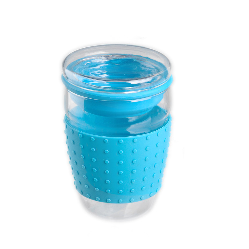 borosilicate glass cup with silicane