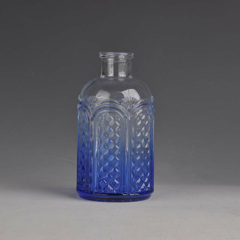 blue glass perfume bottles