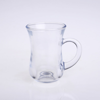 clear glass coffee cup with 165ml