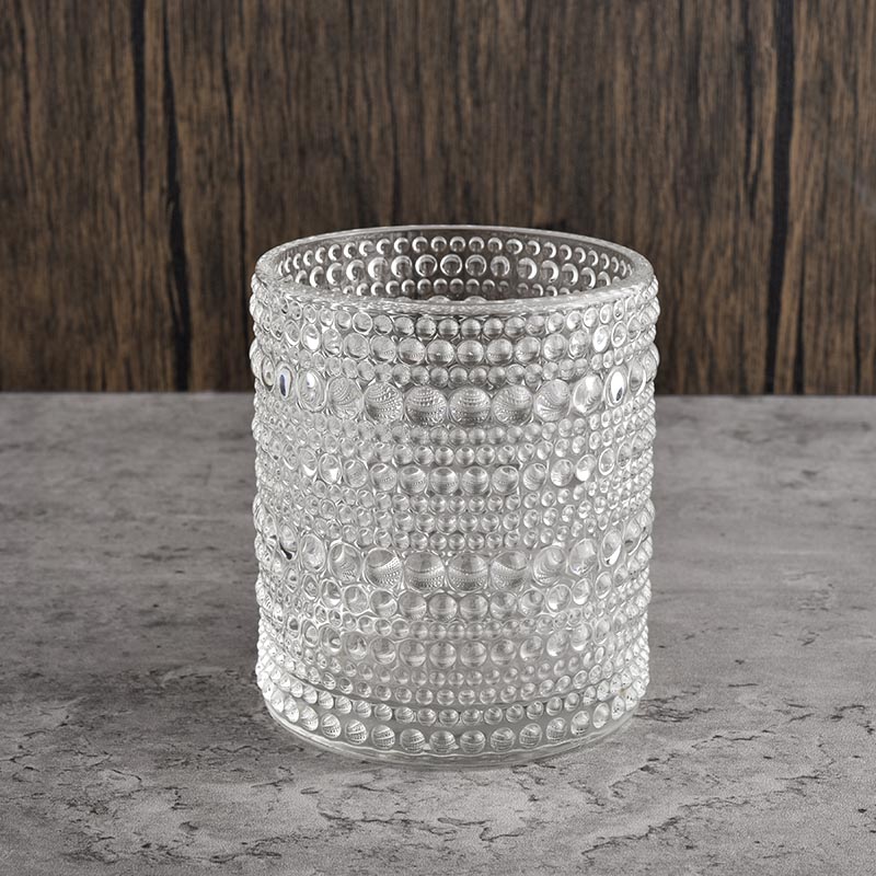 Jar cilindro in vetro trasparente per fornitore di riempimento di candele da 14 once