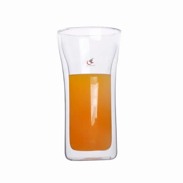 clear glass milk  cup