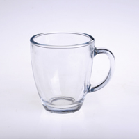 clear glass water mug with 260ml