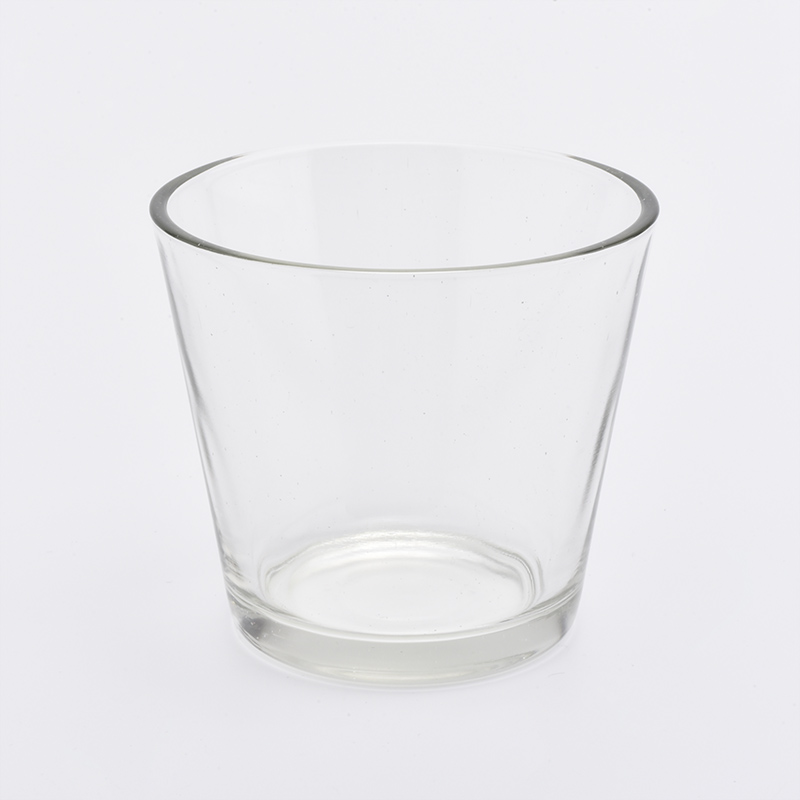 clear large glass candle holder