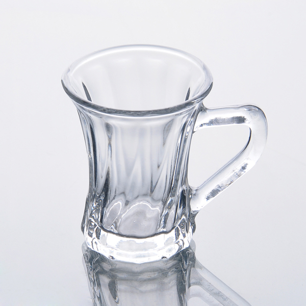 clear machine made beer glass