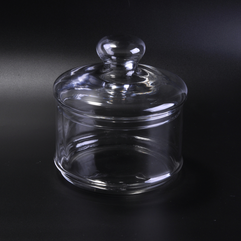 带盖透明独特蜡烛罐