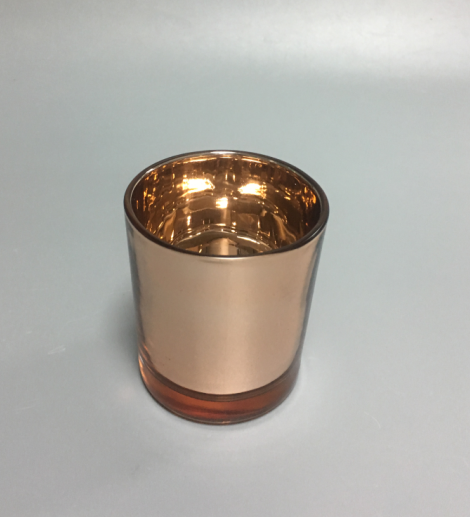 copper color glass candle jar
