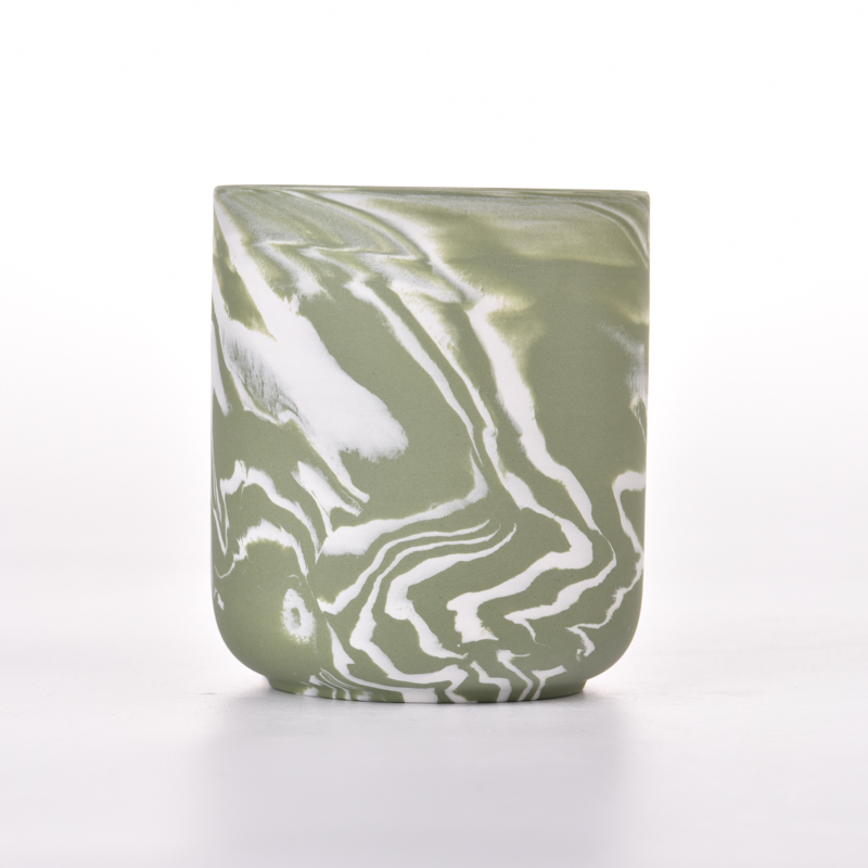 Navi a candele in ceramica personalizzata Fornitore di container in ceramica rotonda