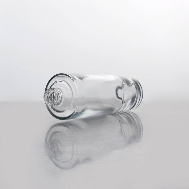 custom classic design clear cylinder shaped empty perfume bottle
