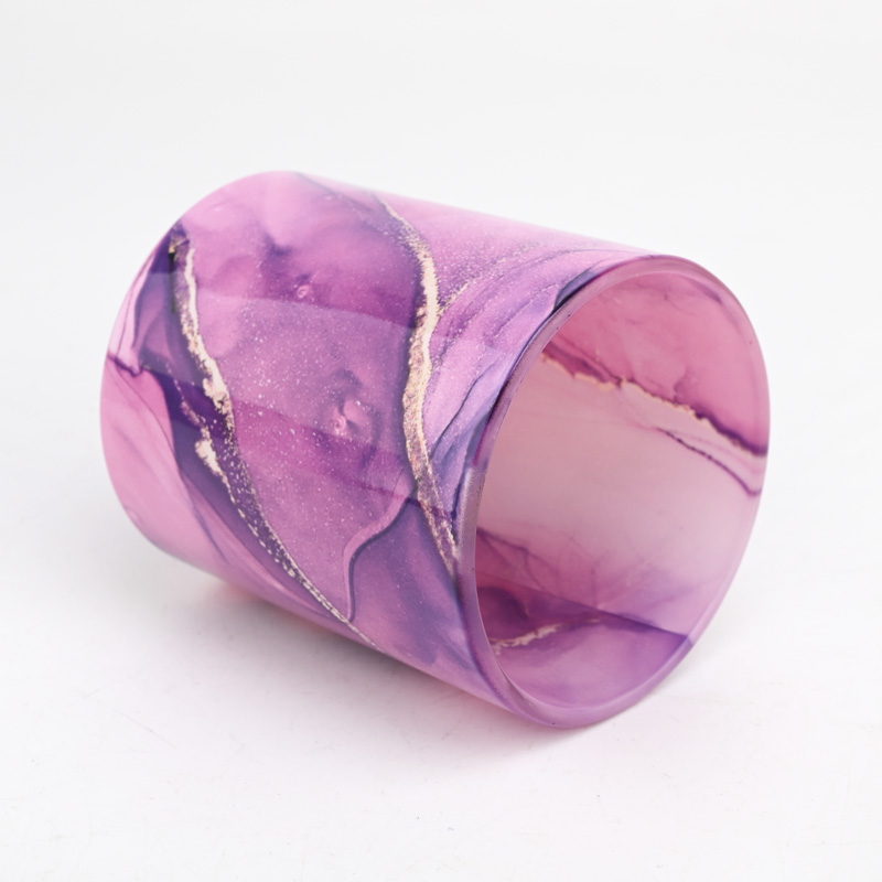 pot de bougie en verre de design coloré personnalisé avec fabricant de décoration intérieure