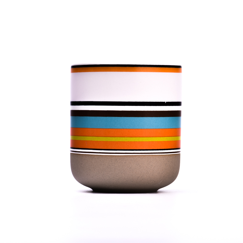 diseño de vela de cerámica de diseño personalizado con decoración del hogar al por mayor