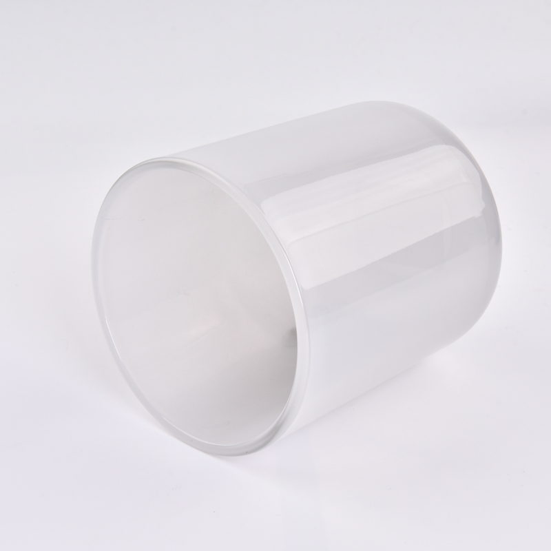 pot de bougie en verre vide personnalisé avec fond rond pour décoration intérieure