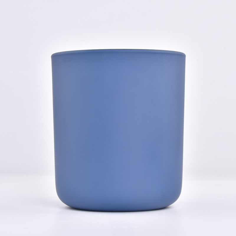 Jar de vela de fondo redondo personalizado vidrio esbelto