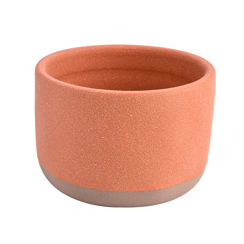 Custom Solid Color Round Ceramic Candle Container Dostawca