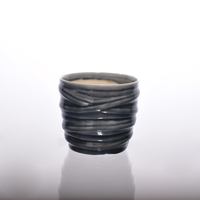 grigio scuro candeliere in ceramica