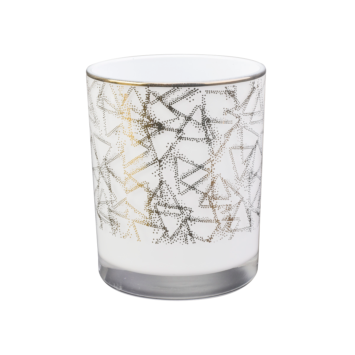 dekorative weiße Glas Kerzenhalter 12 Unzen