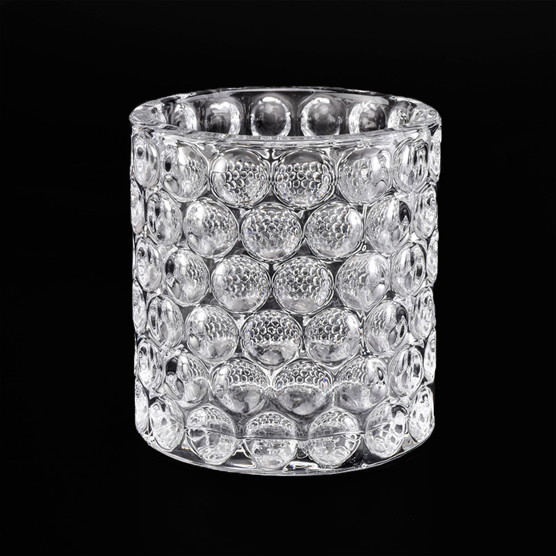 frascos de vela de vidro decorado diamante 10oz