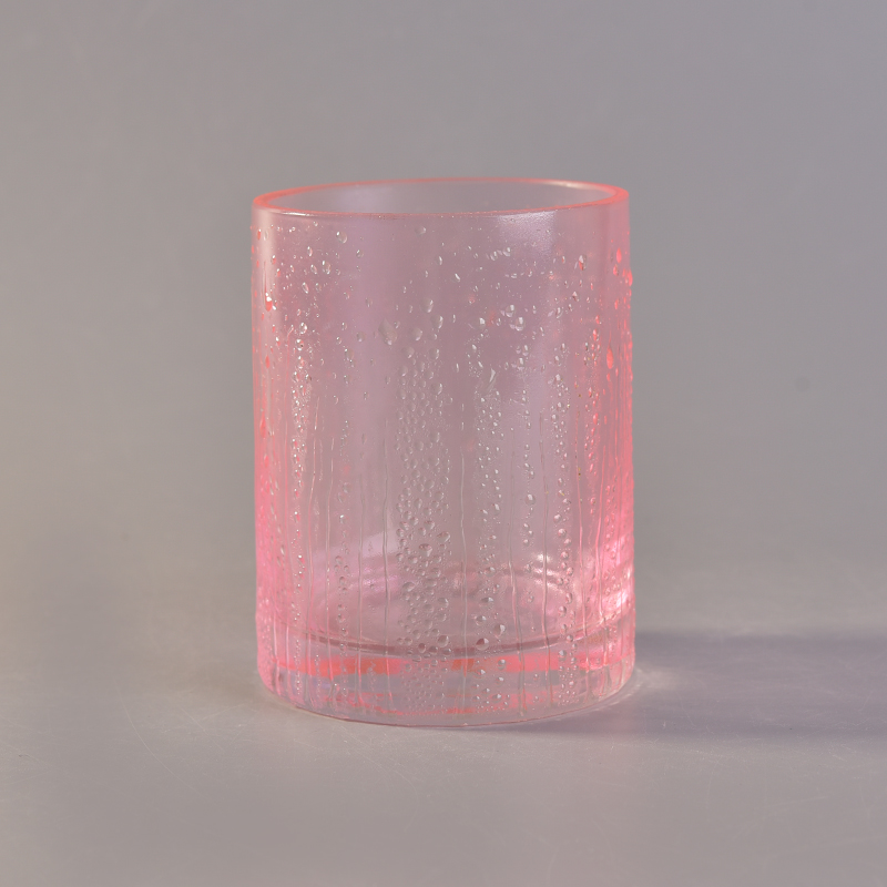 Tenedor de vela de cristal hermoso al por mayor de la gota de lluvia