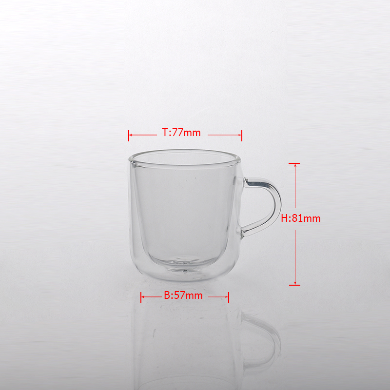 double wall glass coffee mug