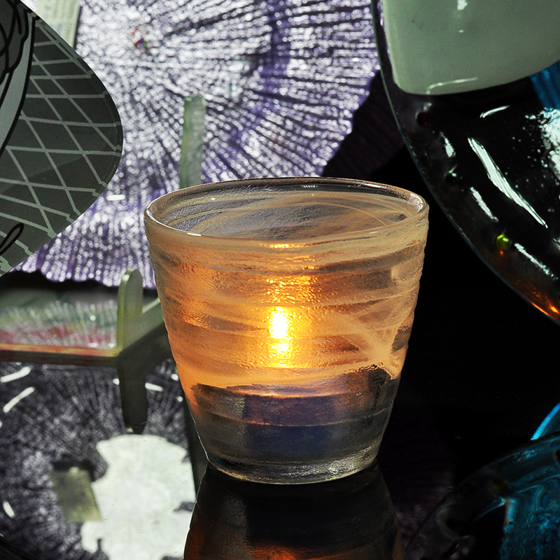 dust cloud glass candle cup