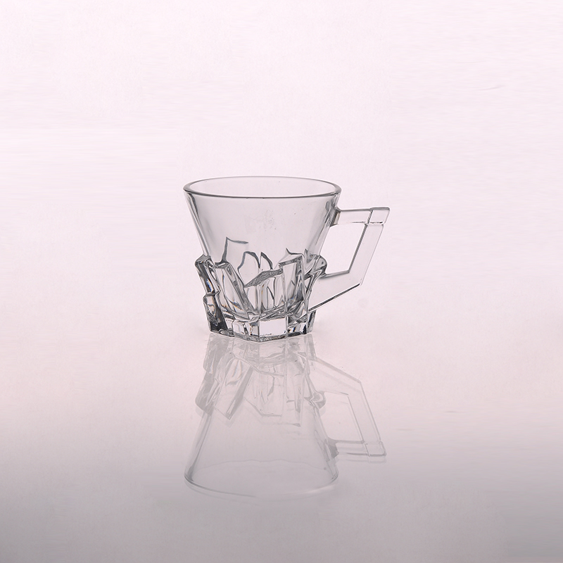 Embossed Crystle all'Ingrosso Vetro Trasparente tazza di caffè