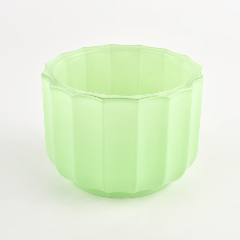 empty glass vessels for candles luxury green candle container wholesale