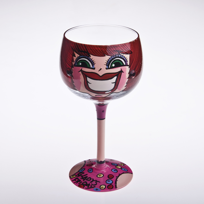 face painted margarita glass