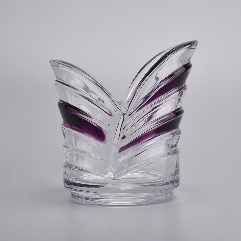 tarros votivos de vidrio de diseño único en forma de flor