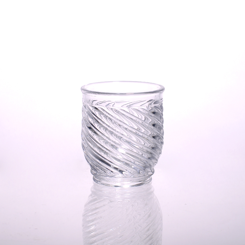 glass candle holder with 306ml