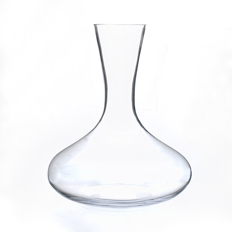 glass decanter with hole
