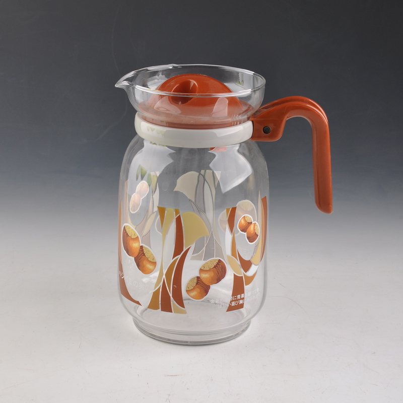 glass water jug with lid