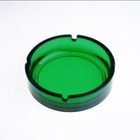 绿色透明玻璃烟灰缸