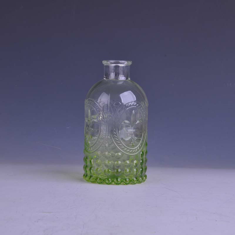 frascos de perfume de vidro verde