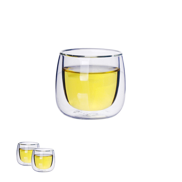 hand made glass tea cup with handle 112ml