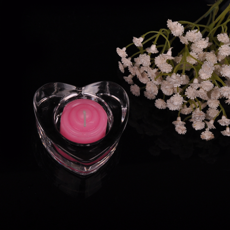 heart glass tealight holder