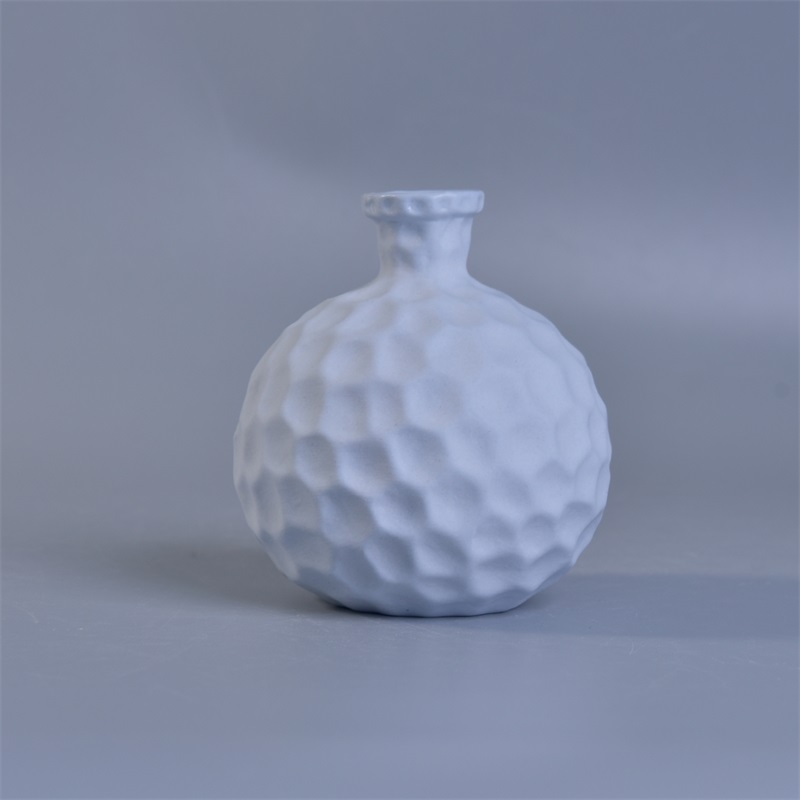 Botella de difusor de caña de cerámica de patrón hexagonal