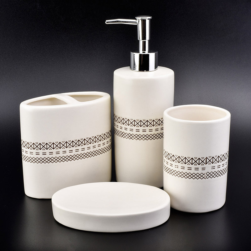 Accesorios de baño de cerámica plato de jabón de deco