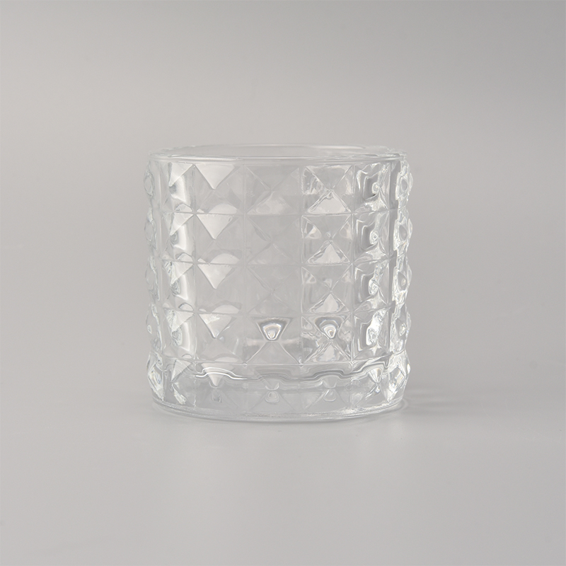 pots de bougie en verre de diamant de la maison mini déco