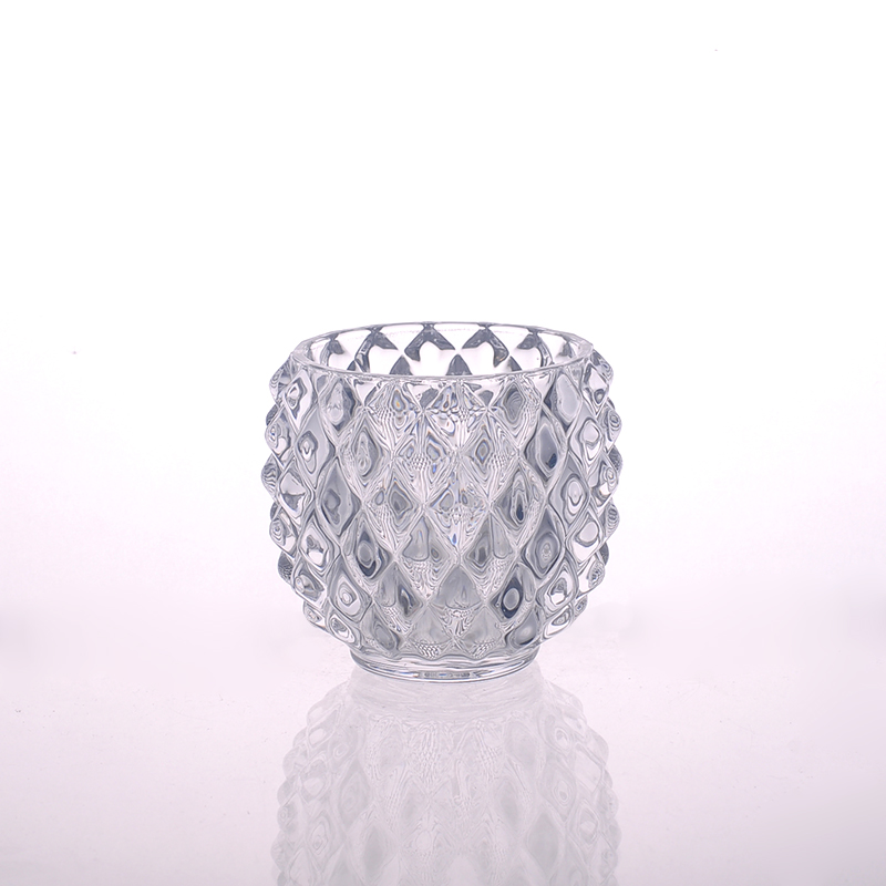 Home Dekor klar schneiden Glas Kerze Jar