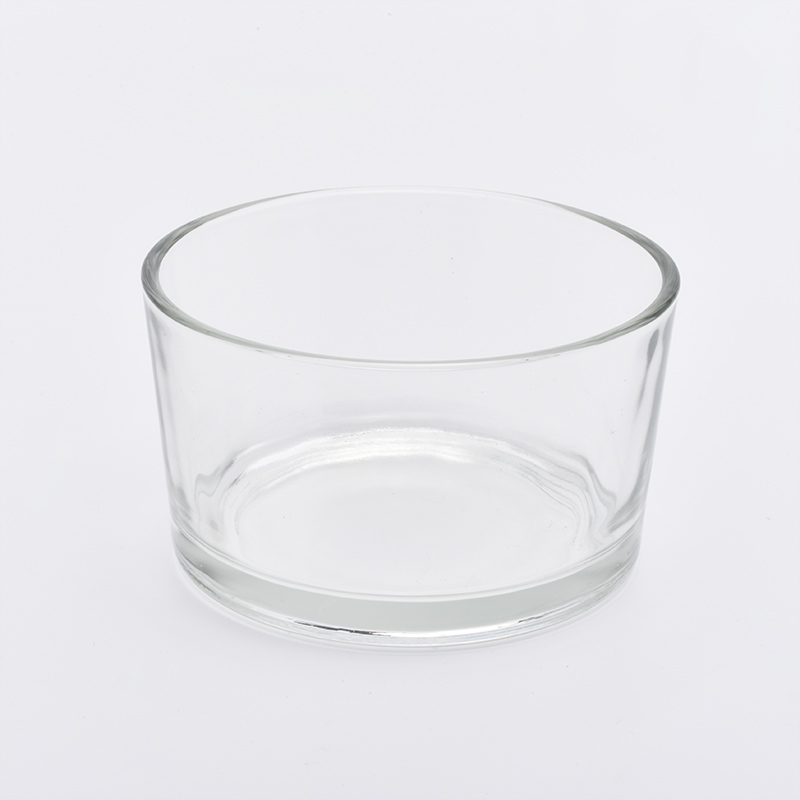 home decor glass flat candle holder