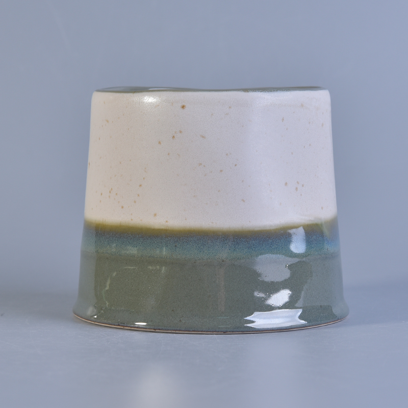 Home Dekor Hand made Paint Ceramic Candle jar
