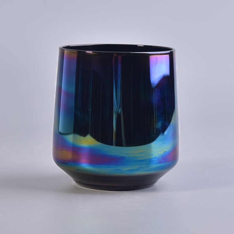 home decor iridescent glass cup for candle