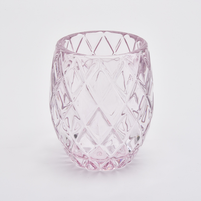 home decor luxury geo cut glass candle holder
