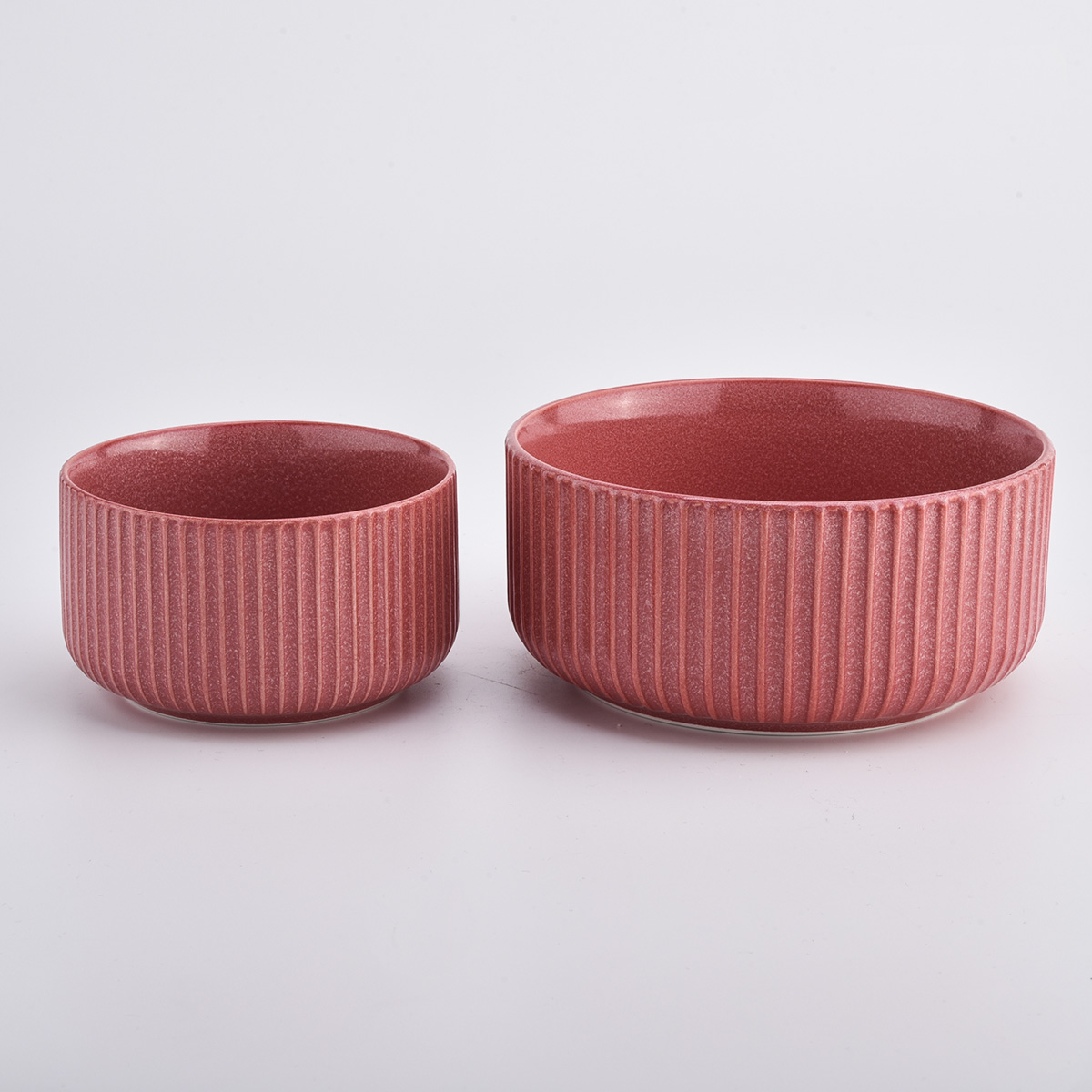 Home Decor Texture Puscatori di candele rosa in ceramica