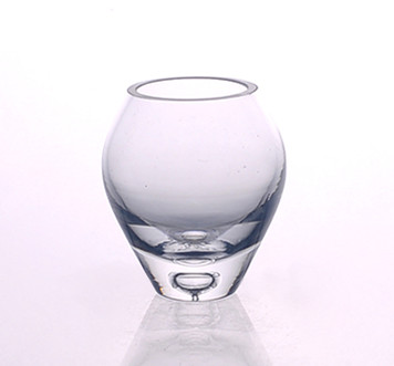 la decoración del hogar titular de la vela de vidrio transparente