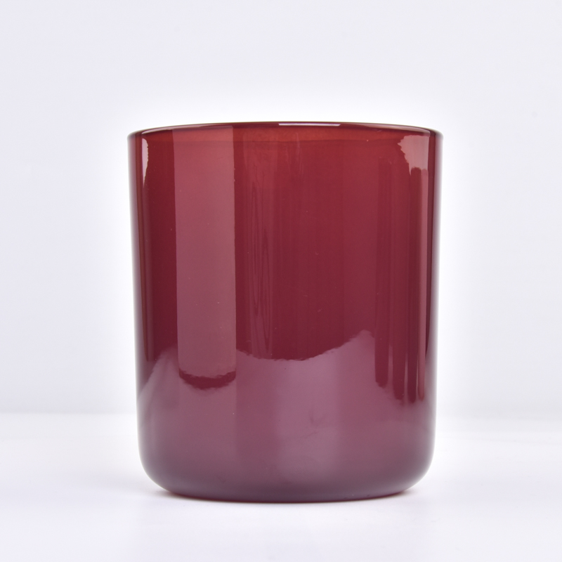 Vendas quentes 2 Wicks Round Bottom Glass Candle Jar