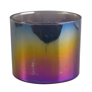 vaso di candela grande iridescenza