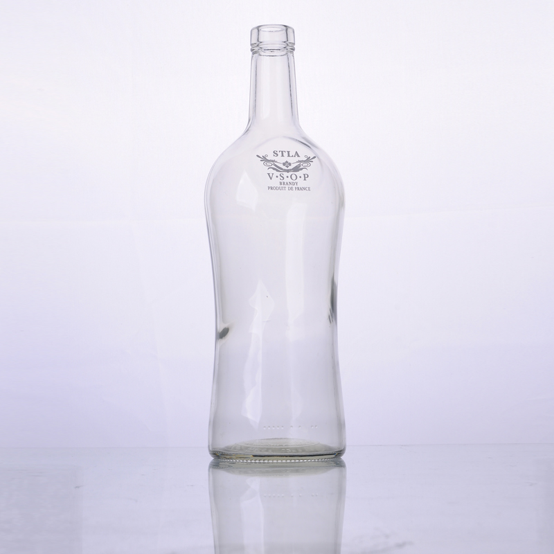 large glass whisky bottle
