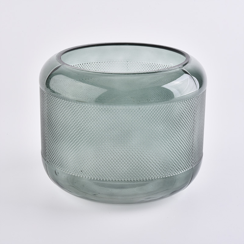 grande recipiente de vidro artesanal para velas